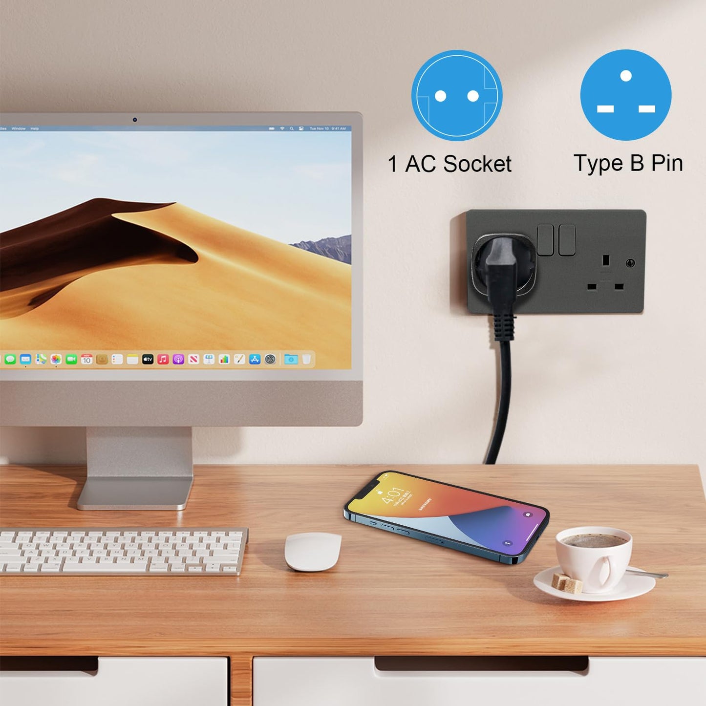 Reiseadapter USA 2Stück，USA Adapter Steckdose Deutschland Plug ，Adapter USA Deutschland Stecker für EU zu Amerika/Kanada/Mexiko/Thailand usw,Typ B Reisestecker Stromadapter,Weiß