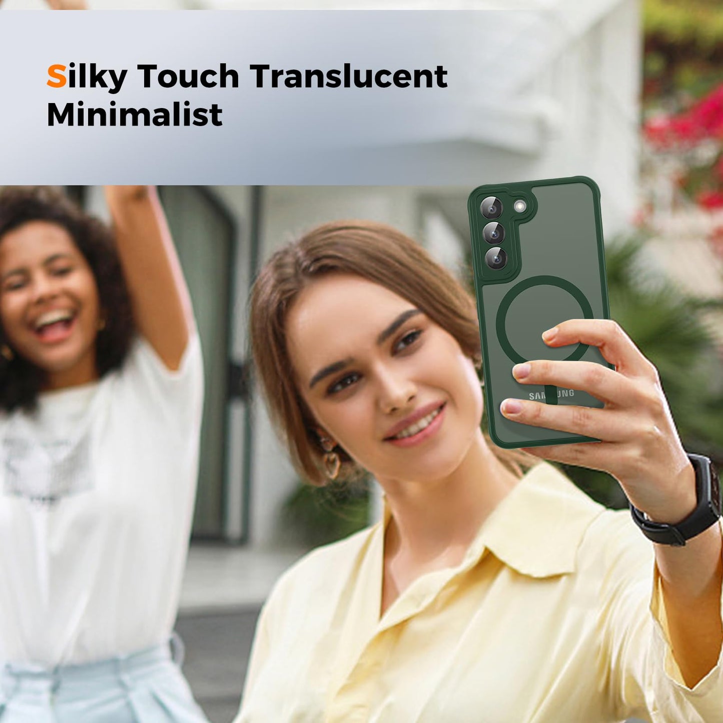 für Samsung Galaxy S25 Ultra Hülle für Magsafe, Magnetisch Handyhülle für S25 Ultra Hülle, Kameraschutz Stoßfeste Kratzfeste Durchscheinende Schutzhülle für Samsung S25 Ultra Case, Schwarz