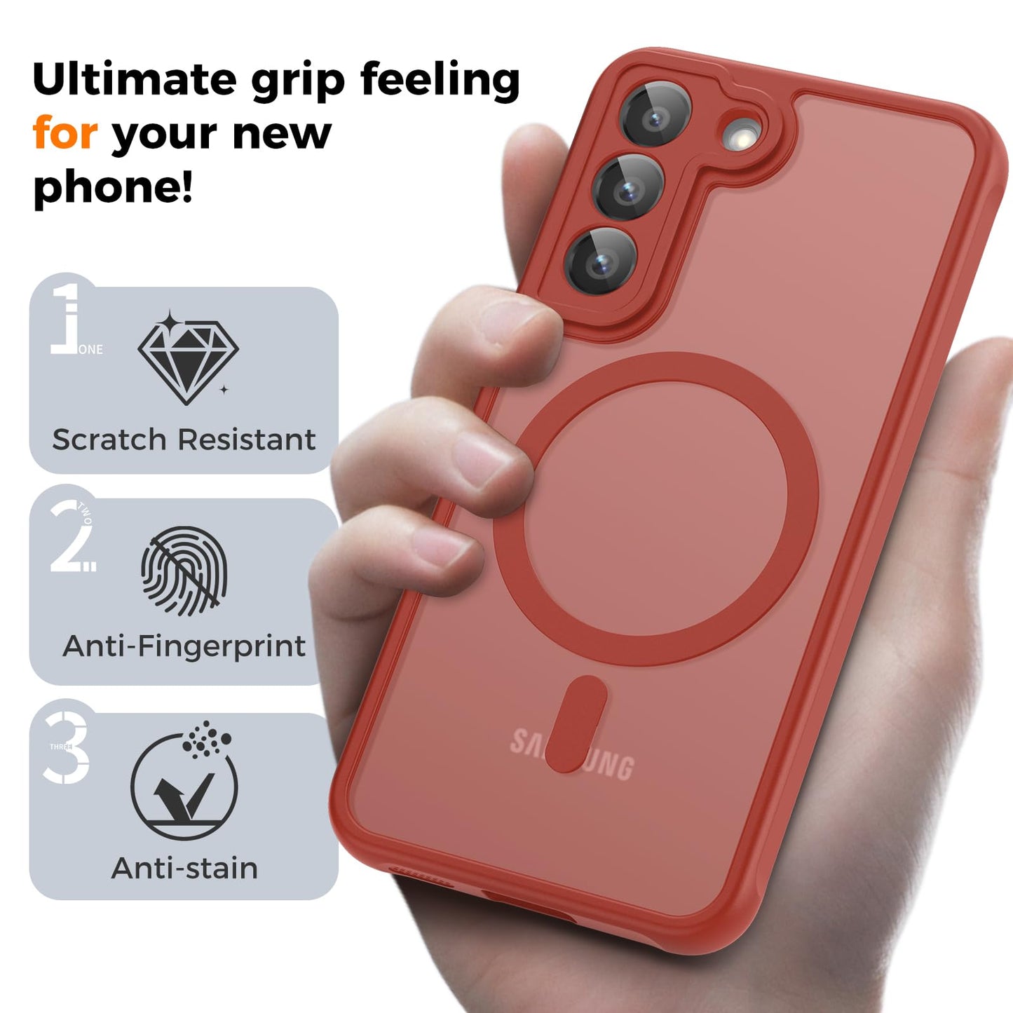 für Samsung Galaxy S25 Ultra Hülle für Magsafe, Magnetisch Handyhülle für S25 Ultra Hülle, Kameraschutz Stoßfeste Kratzfeste Durchscheinende Schutzhülle für Samsung S25 Ultra Case, Schwarz