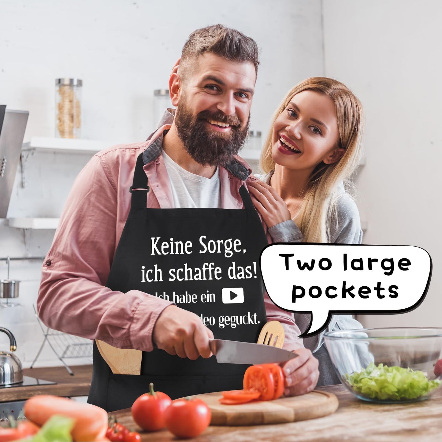 Lustige Kochschürze für Männer,Grillschürze Verstellbare Schürze