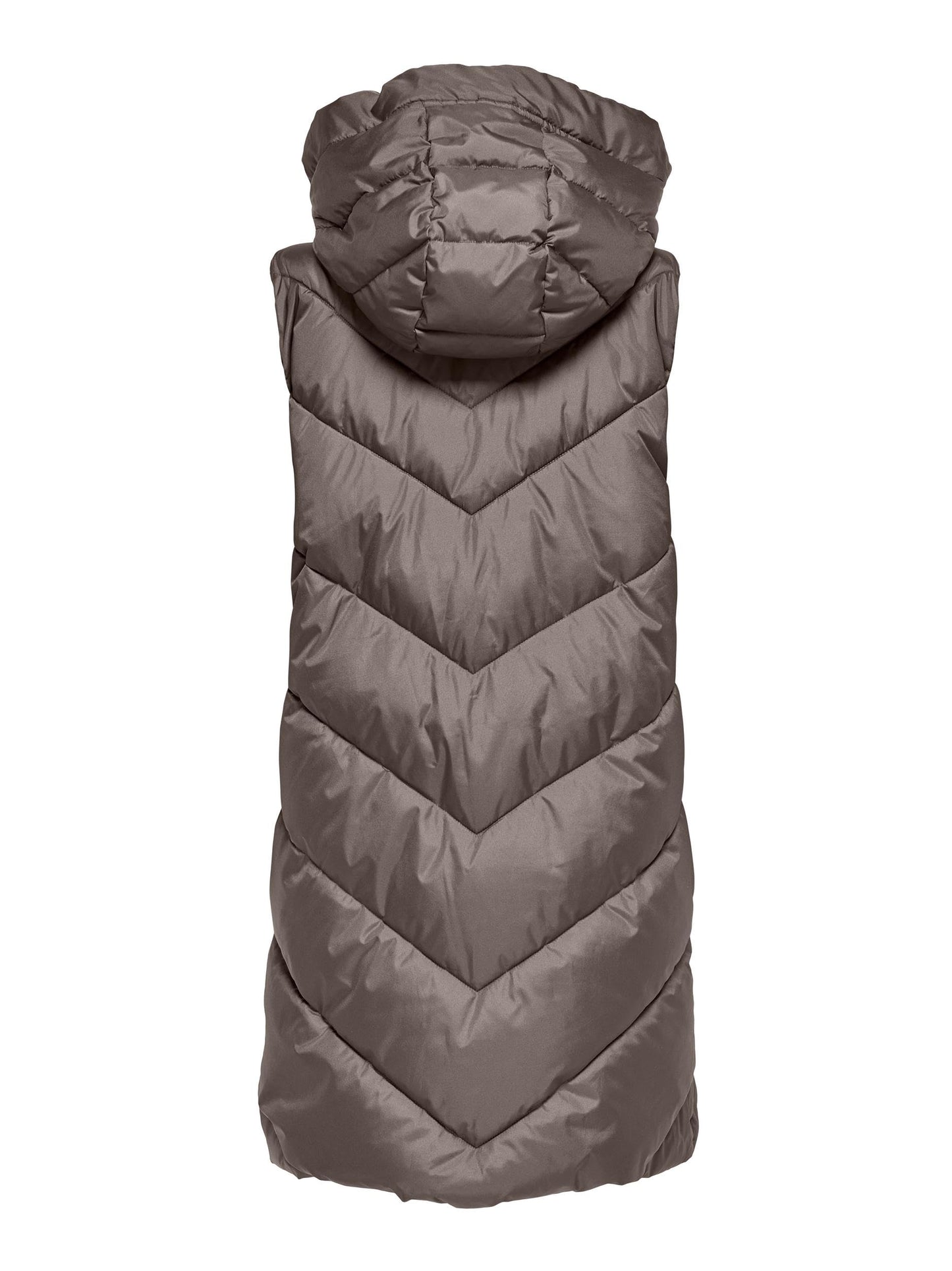 JDY JDYSkylar Women's 3/4 Length Quilted Vest Padded Hood Waistcoat with Hood