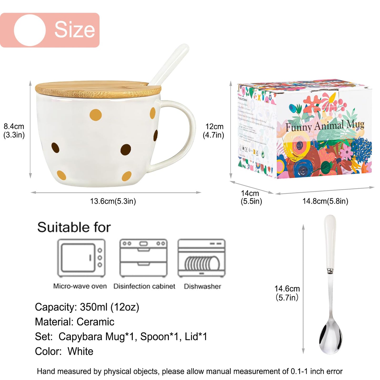 BigNoseDeer Süße Sachen Keramik Katze Kaffeetasse Teetasse Deckel Löffel Lustige Tassen Geschenke für Frauen Kaffeebecher 3D Tasse Personalisiert Cappuccino Tasse Beste Freundin Weihnachten Geschenk