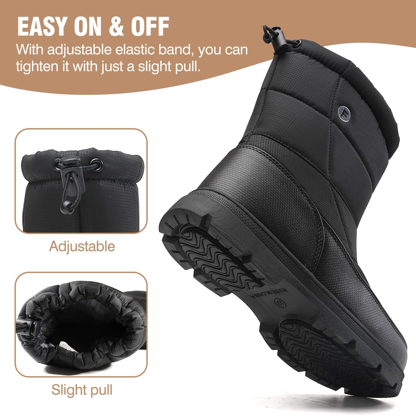 BARFULKER Winterschuhe Herren Damen Winterstiefel Outdoor Warm Gefüttert Schneestiefel,Gr.36-46 EU