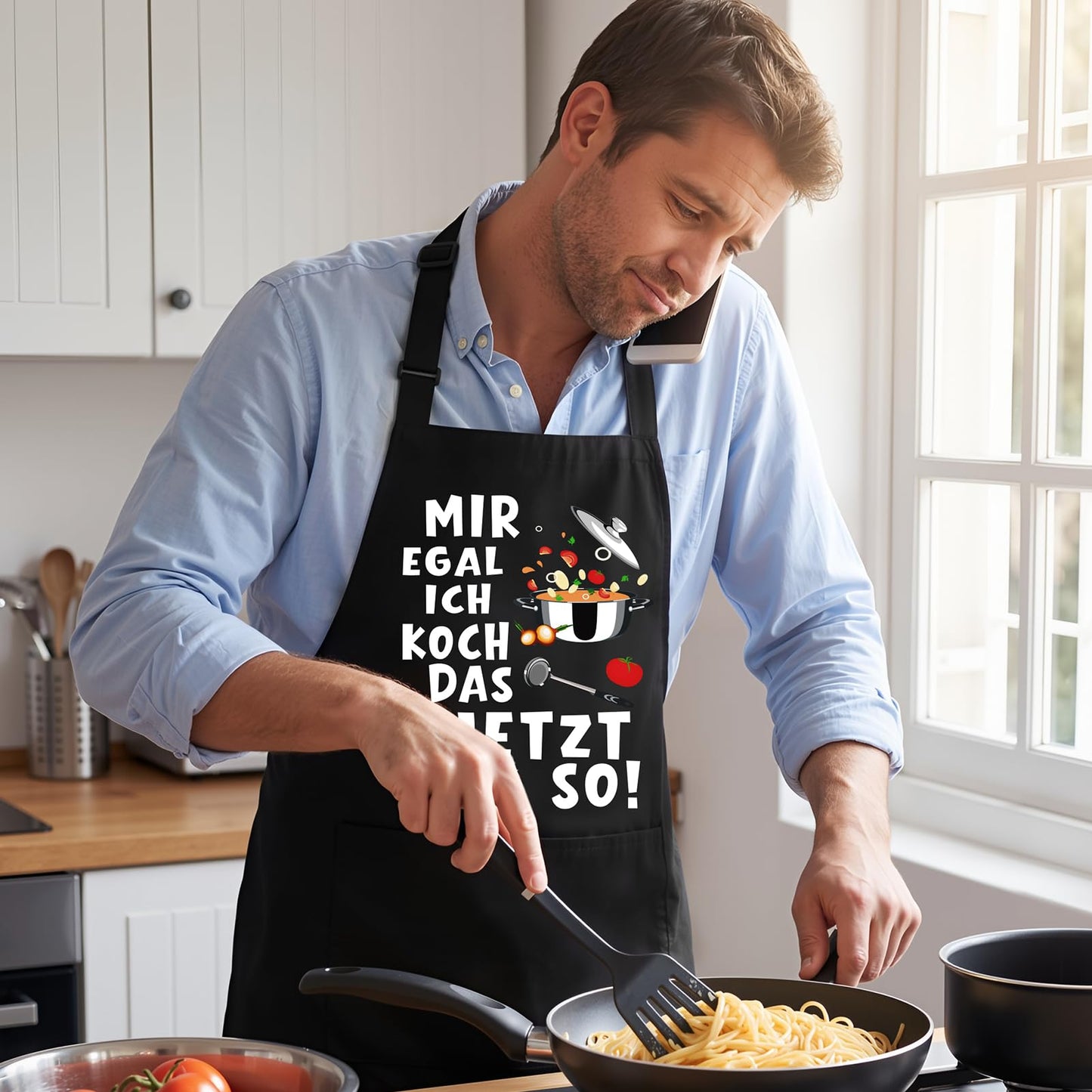 Lustige Kochschürze für Männer,Grillschürze Verstellbare Schürze