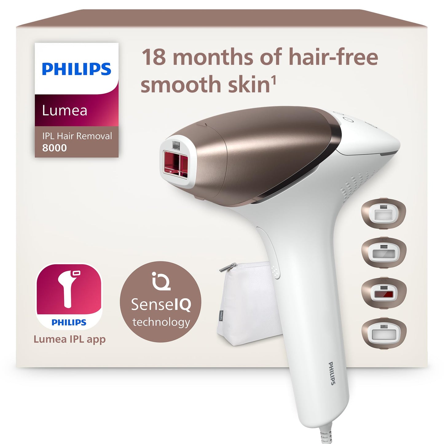Philips Lumea Prestige IPL hair removal device BRI949 / 00, with 4 attachments for long-lasting hair removal, incl. Correction trimmer, wired