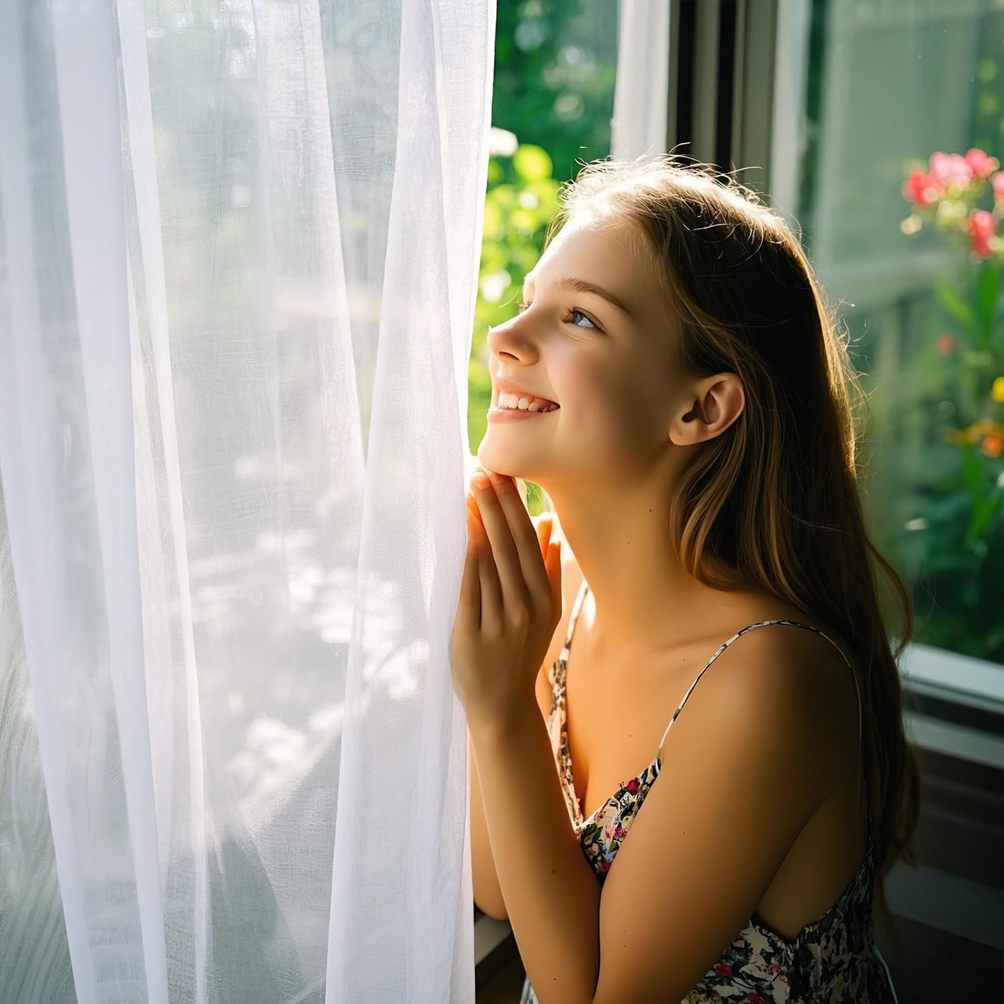 PONY DANCE Voile Gardinen Weiss Transparent Ösenvorhang 2er Set H 160 x B 140 cm Wohnzimmer Gardinen Kurz Durchlässige Vorhänge Weiß Vorhang Leinenoptik Schlafzimmer