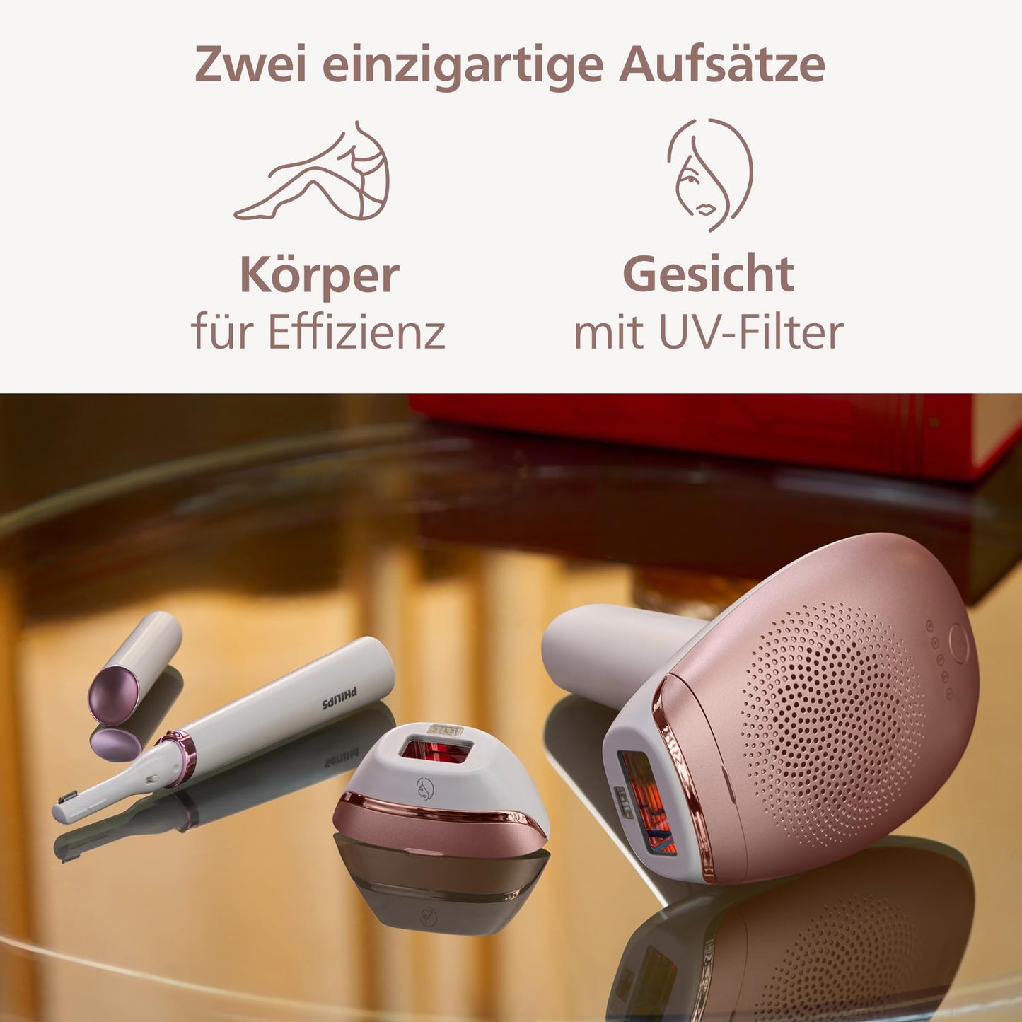 Philips Lumea Prestige IPL hair removal device BRI949 / 00, with 4 attachments for long-lasting hair removal, incl. Correction trimmer, wired