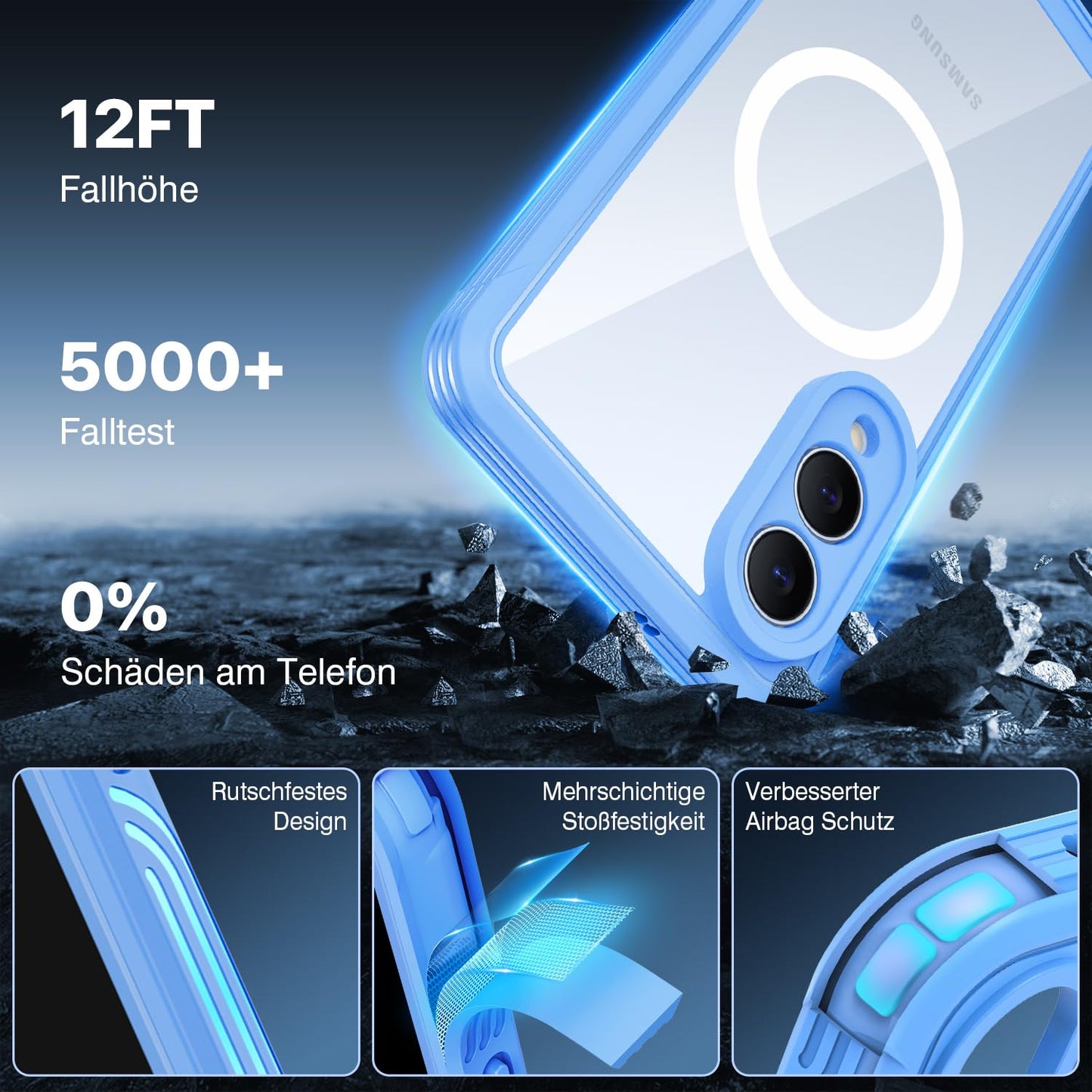 CENHUFO Privacy Screen Case for Samsung Galaxy S25 Ultra, Magnetic Mobile Phone Case with Built-in Privacy Tempered Glass Screen Protector and Camera Protection, 360 Degree Protective Case, Shockproof
