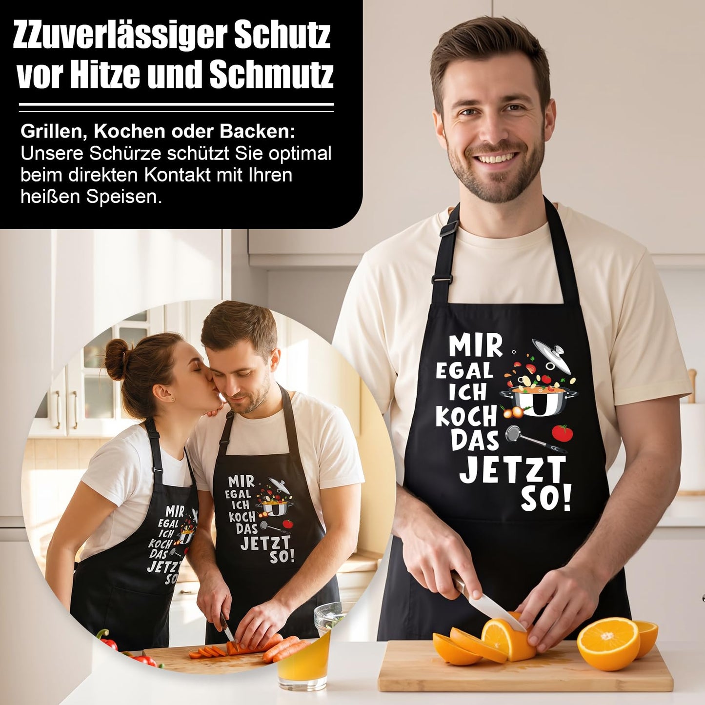 Lustige Kochschürze für Männer,Grillschürze Verstellbare Schürze