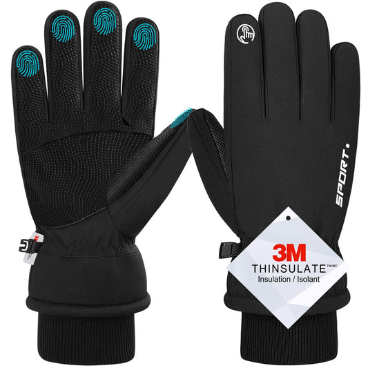 Winter Gloves, Waterproof Warm Touchscreen Gloves for Men and Women, Ski Gloves, Cycling Gloves for Riding, Running, Motorcycle, Hiking, Cycling