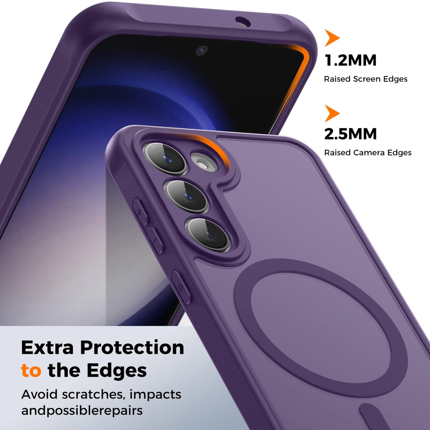 für Samsung Galaxy S25 Ultra Hülle für Magsafe, Magnetisch Handyhülle für S25 Ultra Hülle, Kameraschutz Stoßfeste Kratzfeste Durchscheinende Schutzhülle für Samsung S25 Ultra Case, Schwarz