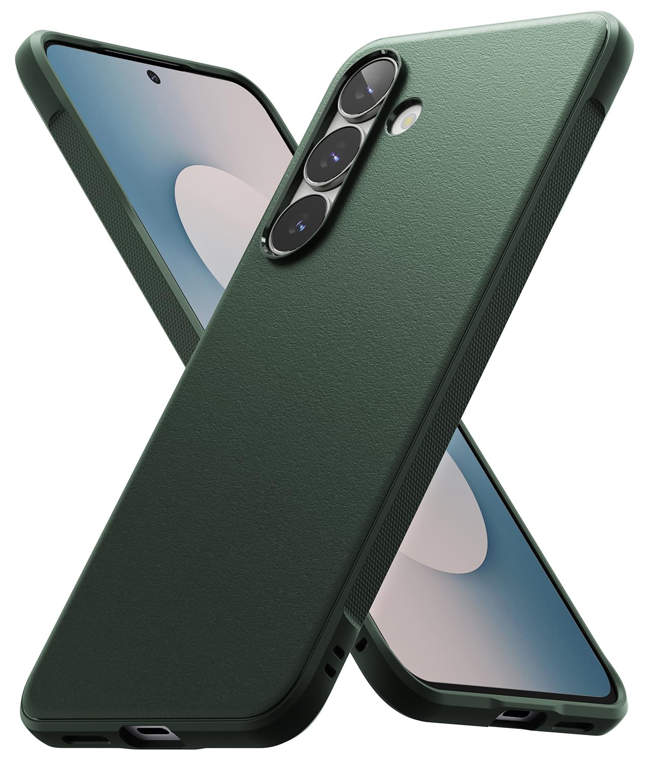 Ringke Onyx Case Compatible with Samsung Galaxy S25 Ultra, Firm Grip, Non-Slip Elegant Design, Perfect Fit, TPU Shockproof Scratch-Resistant Unique Texture Mobile Phone Case, Dark Green