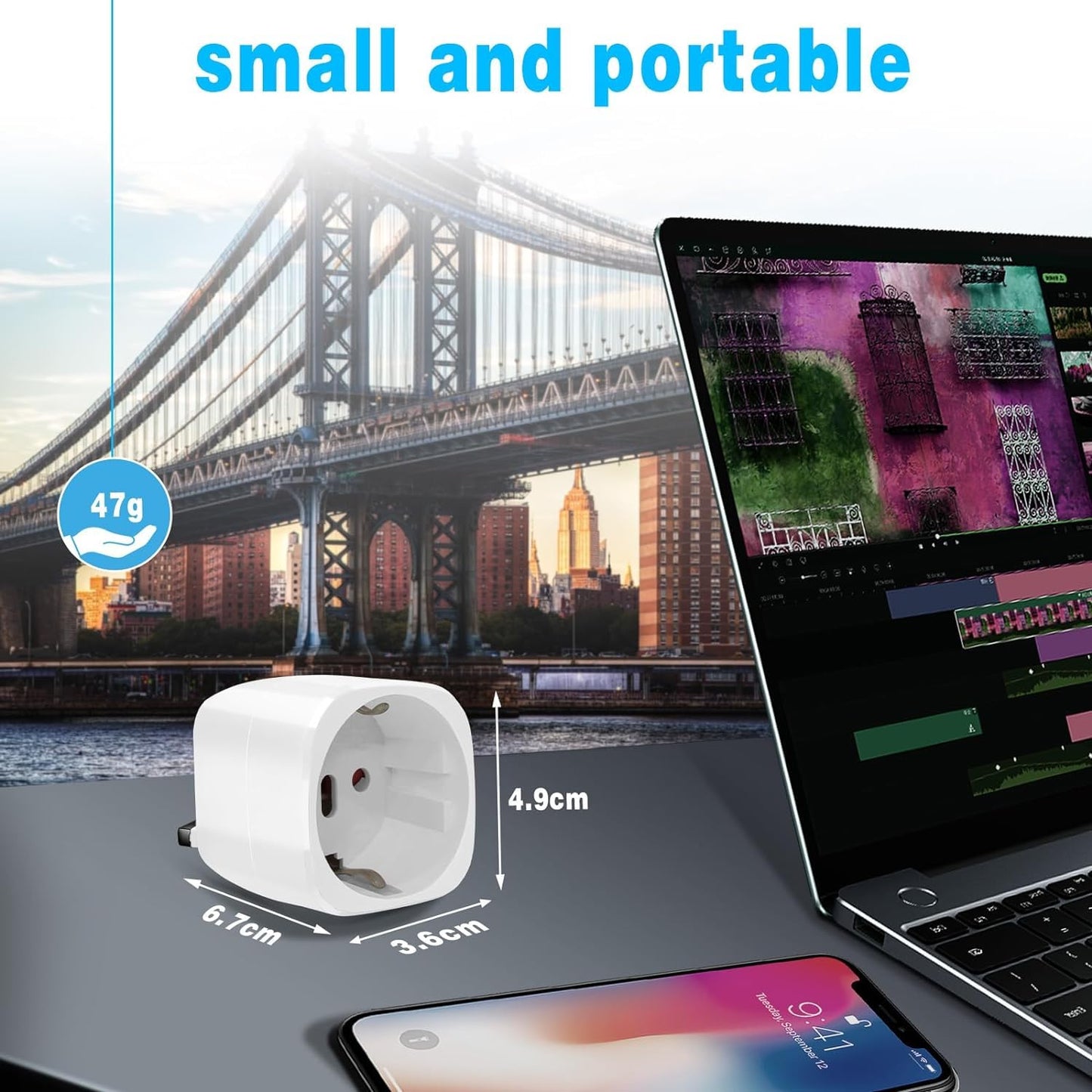 Reiseadapter USA 2Stück，USA Adapter Steckdose Deutschland Plug ，Adapter USA Deutschland Stecker für EU zu Amerika/Kanada/Mexiko/Thailand usw,Typ B Reisestecker Stromadapter,Weiß