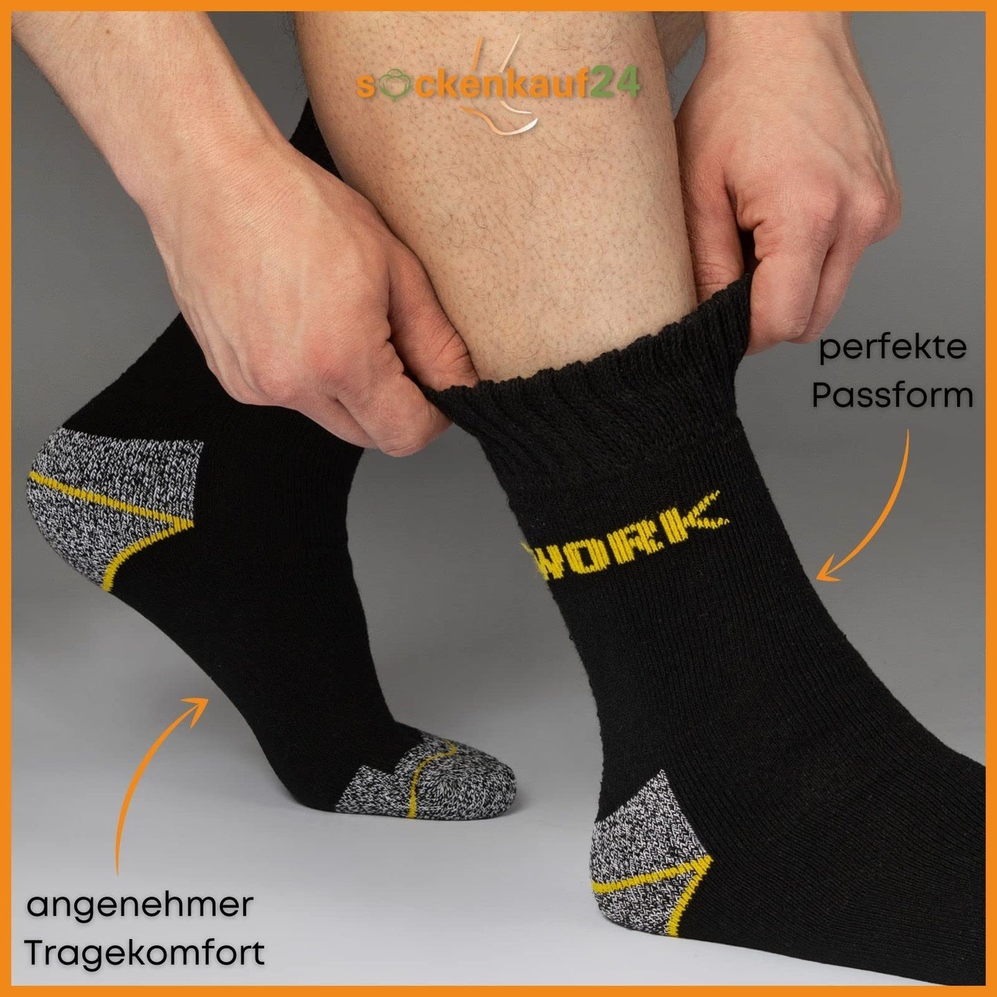 sockenkauf24 10 Paar THERMO Arbeitssocken Herren Winter Socken WORK Innenfrottee