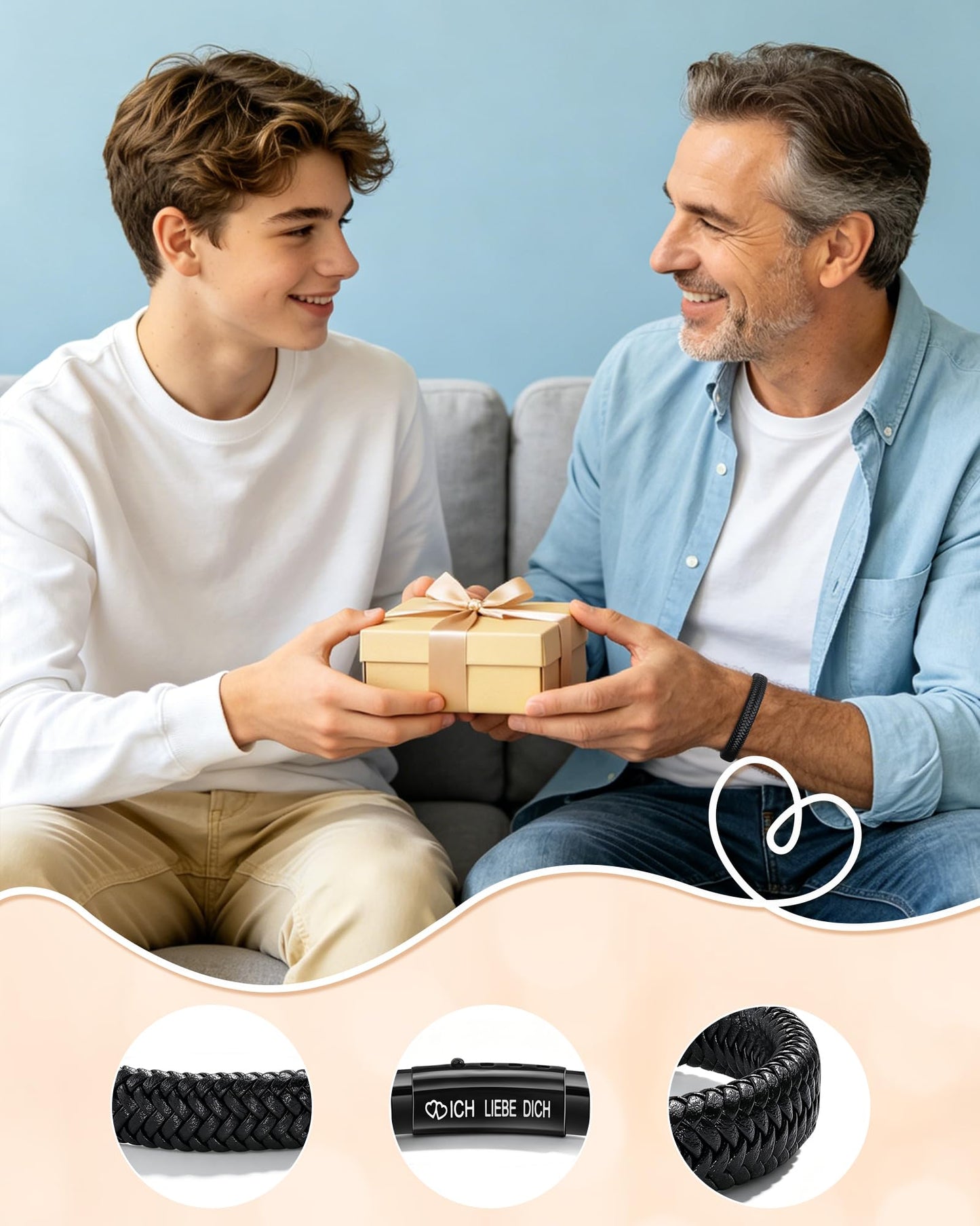 CheersLife Ich Liebe Dich Geschenke für Männer An Meinen Sohn Bruder Mann