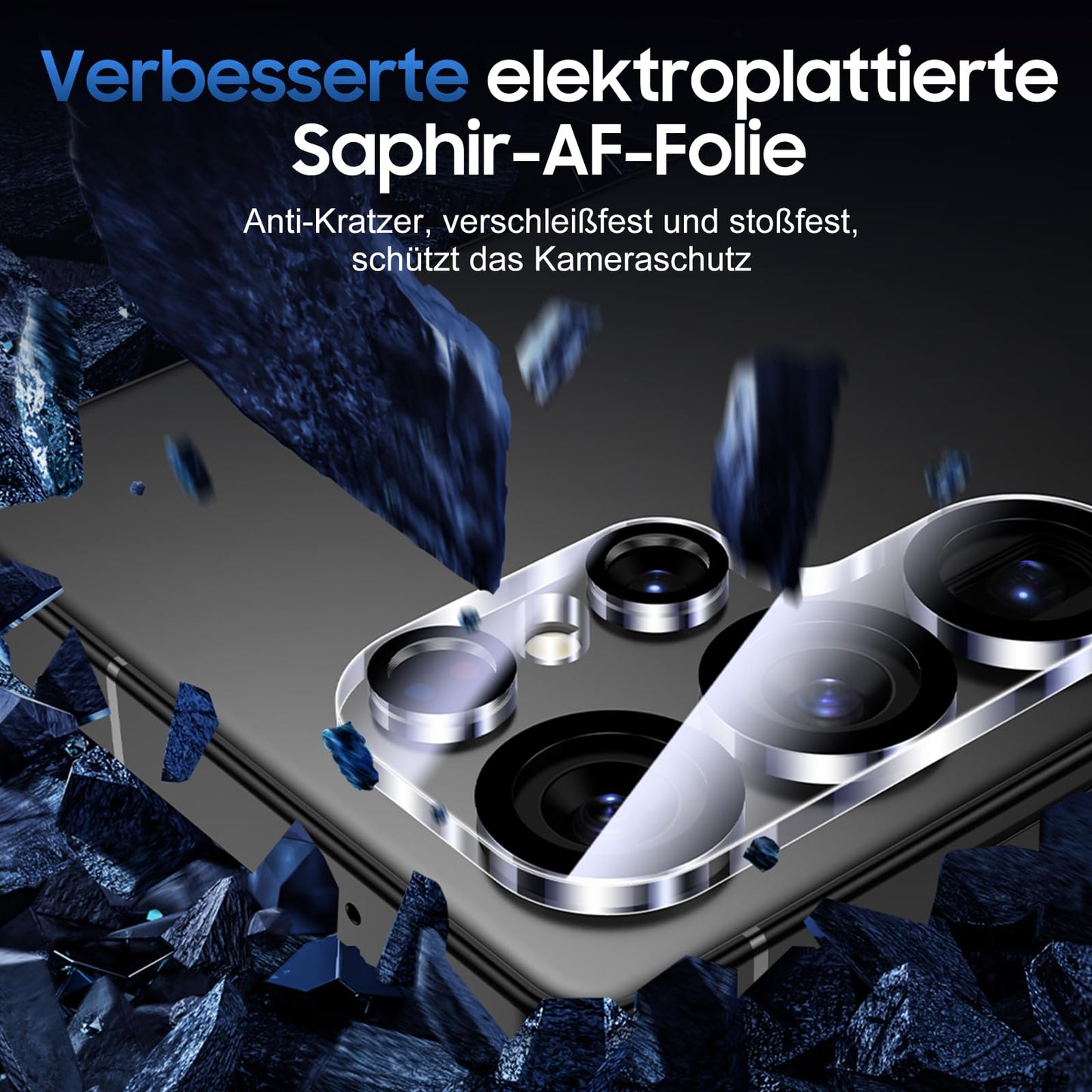 UniqueMe For Samsung Galaxy S25 Ultra Camera Protection - [Scratch-Resistant, Stable] Ultra Clear 9H Hardness Camera Protection for Samsung S25 Ultra Camera Protection [Pack of 3] - HD Transparent