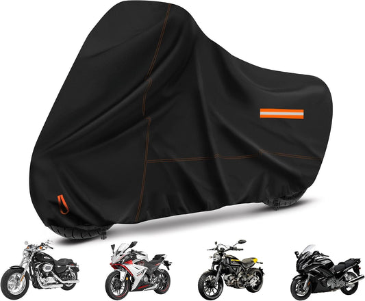 Enzeno Motorrad Abdeckplane Outdoor,245x106x125cm Motorradplane Wasserdicht