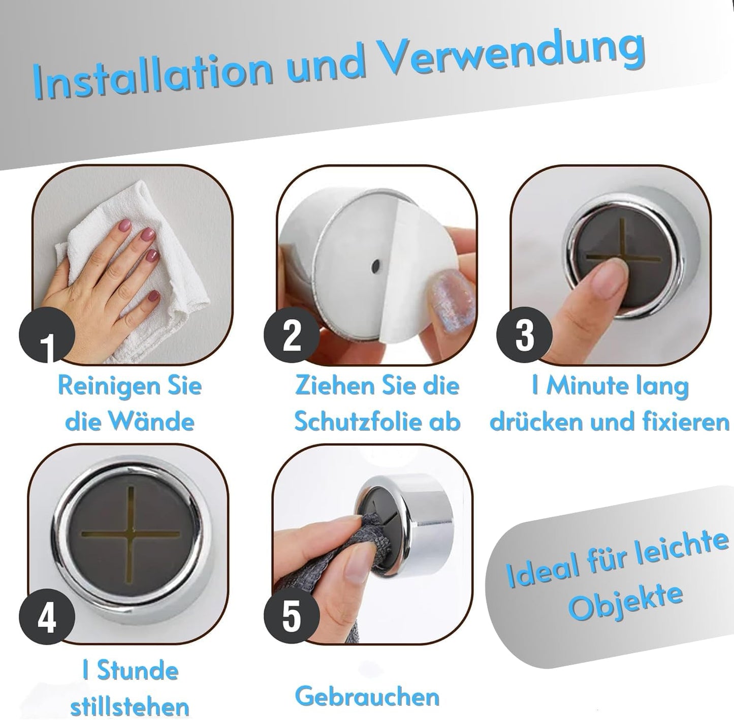 Coolon Geschirrtuchhalter,3 Stück Selbstklebender Handtuchhalter,Starke Viskosität ABS Handtuchhaken Runden Handtuchklemme Tuchhaken für Bad, Küche und Haushalt