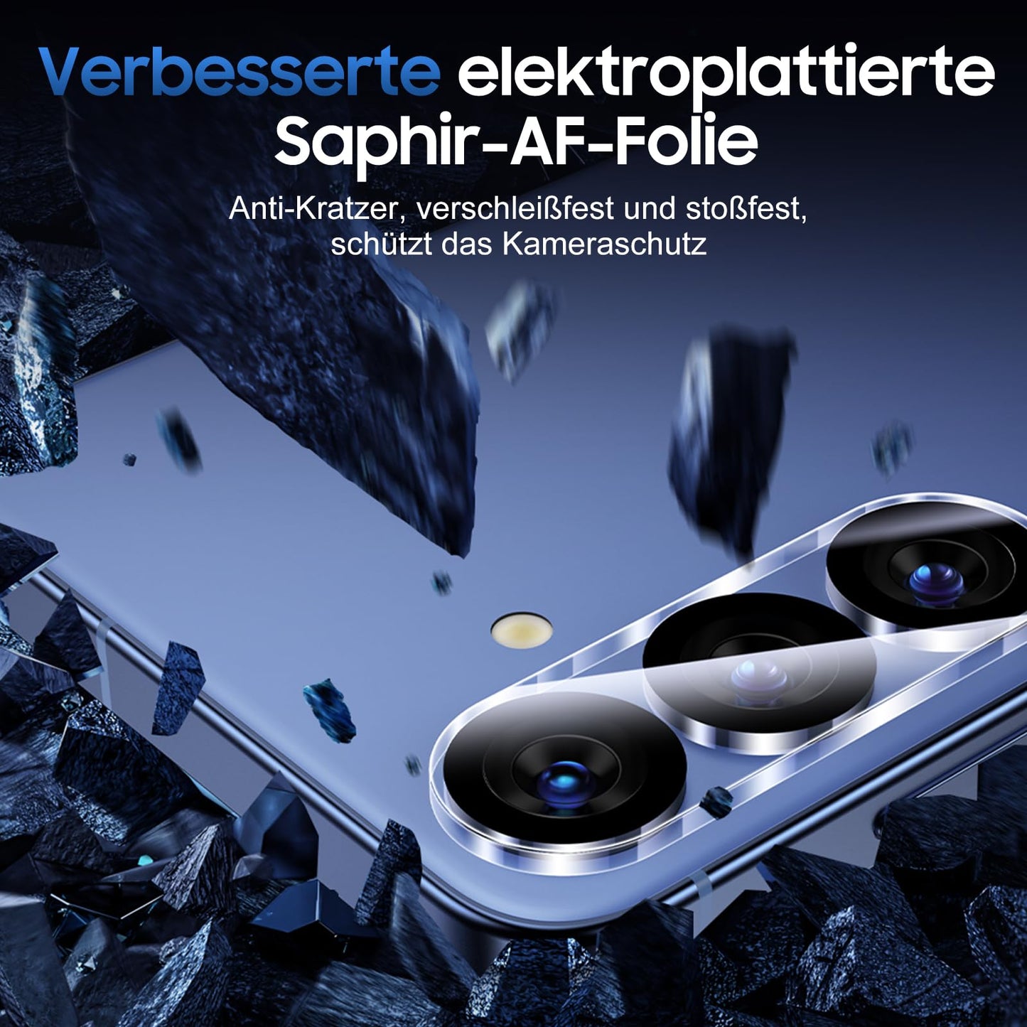 UniqueMe For Samsung Galaxy S25 Ultra Camera Protection - [Scratch-Resistant, Stable] Ultra Clear 9H Hardness Camera Protection for Samsung S25 Ultra Camera Protection [Pack of 3] - HD Transparent