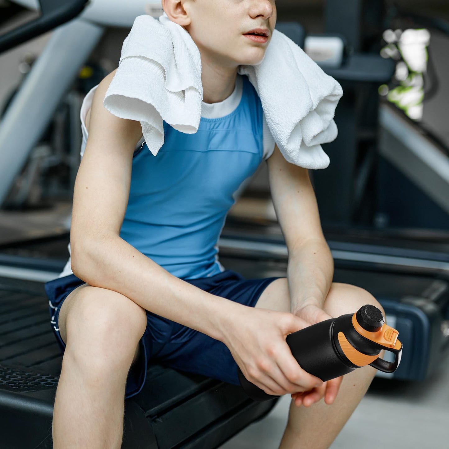 Fjbottle Edelstahl Trinkflasche Sport mit Magnetischem Deckel 1L, 800ml, 600ml, 400ml BPA-Frei Auslaufsichere Kinder Flasche - Kohlensäure geeignet 1500ML Wasserflasche Thermo für Schule, Fitness