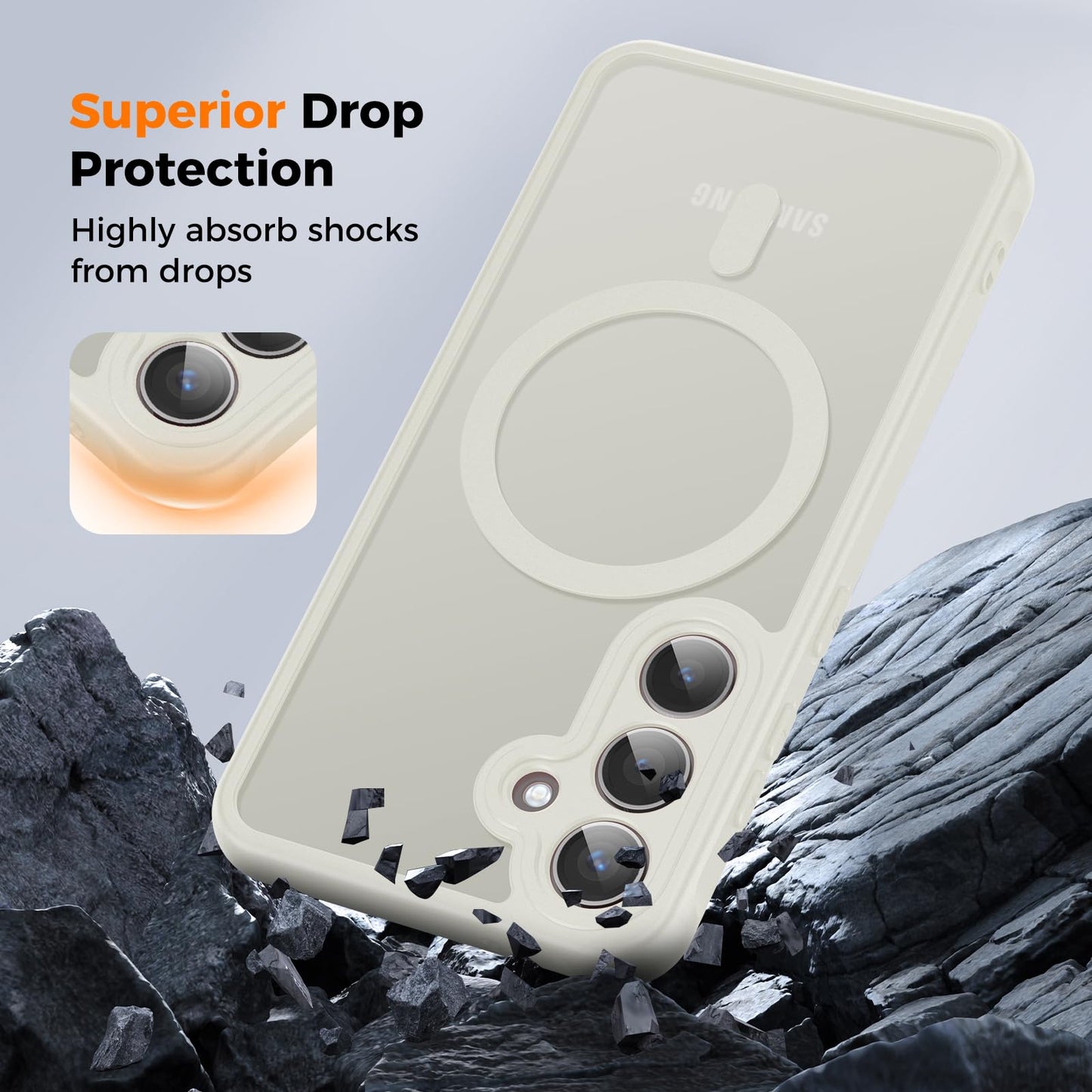 für Samsung Galaxy S25 Ultra Hülle für Magsafe, Magnetisch Handyhülle für S25 Ultra Hülle, Kameraschutz Stoßfeste Kratzfeste Durchscheinende Schutzhülle für Samsung S25 Ultra Case, Schwarz