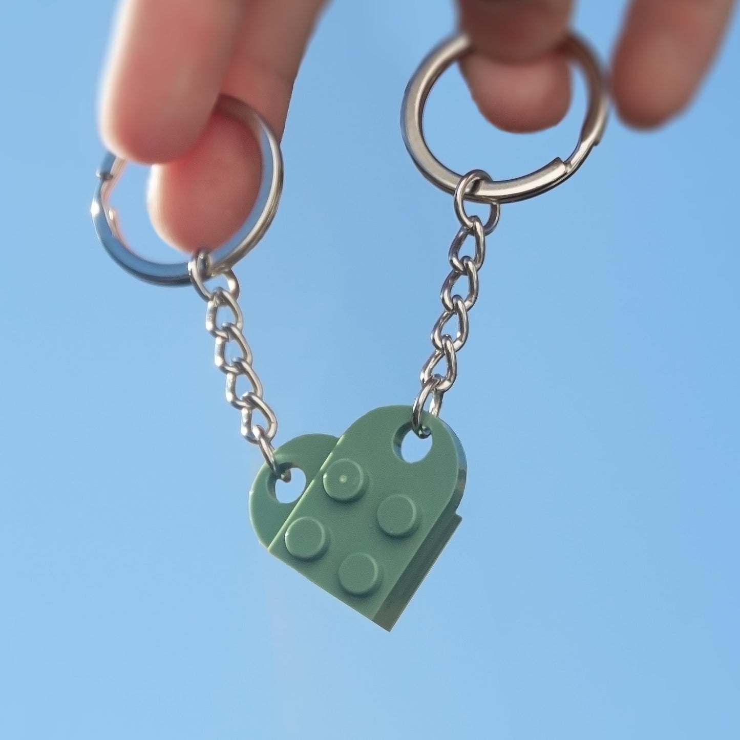 NumeroPhi - Schlüsselanhänger Partner Herz, Schlüsselanhänger Paar, Couple Keychain Zwei Herzen, Ideen für Jahrestag