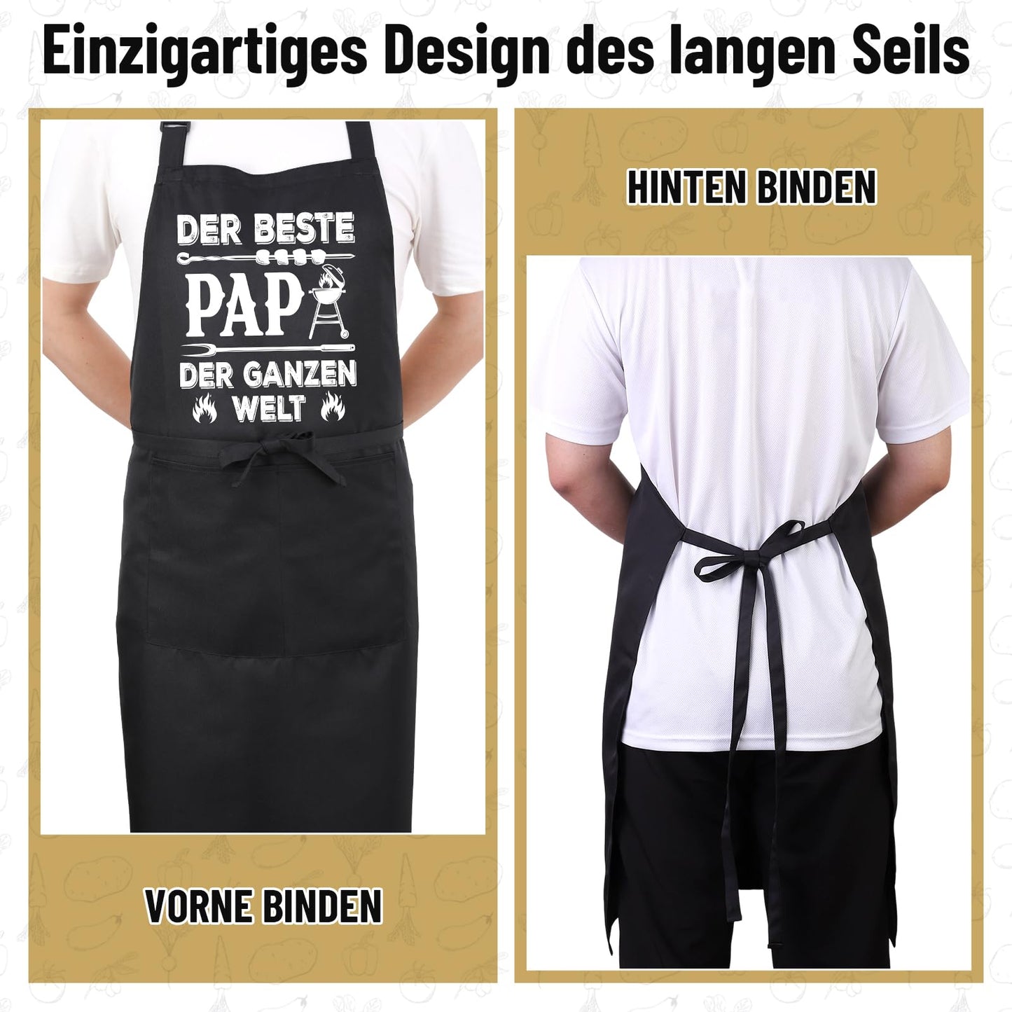 Lustige Kochschürze für Männer,Grillschürze Verstellbare Schürze