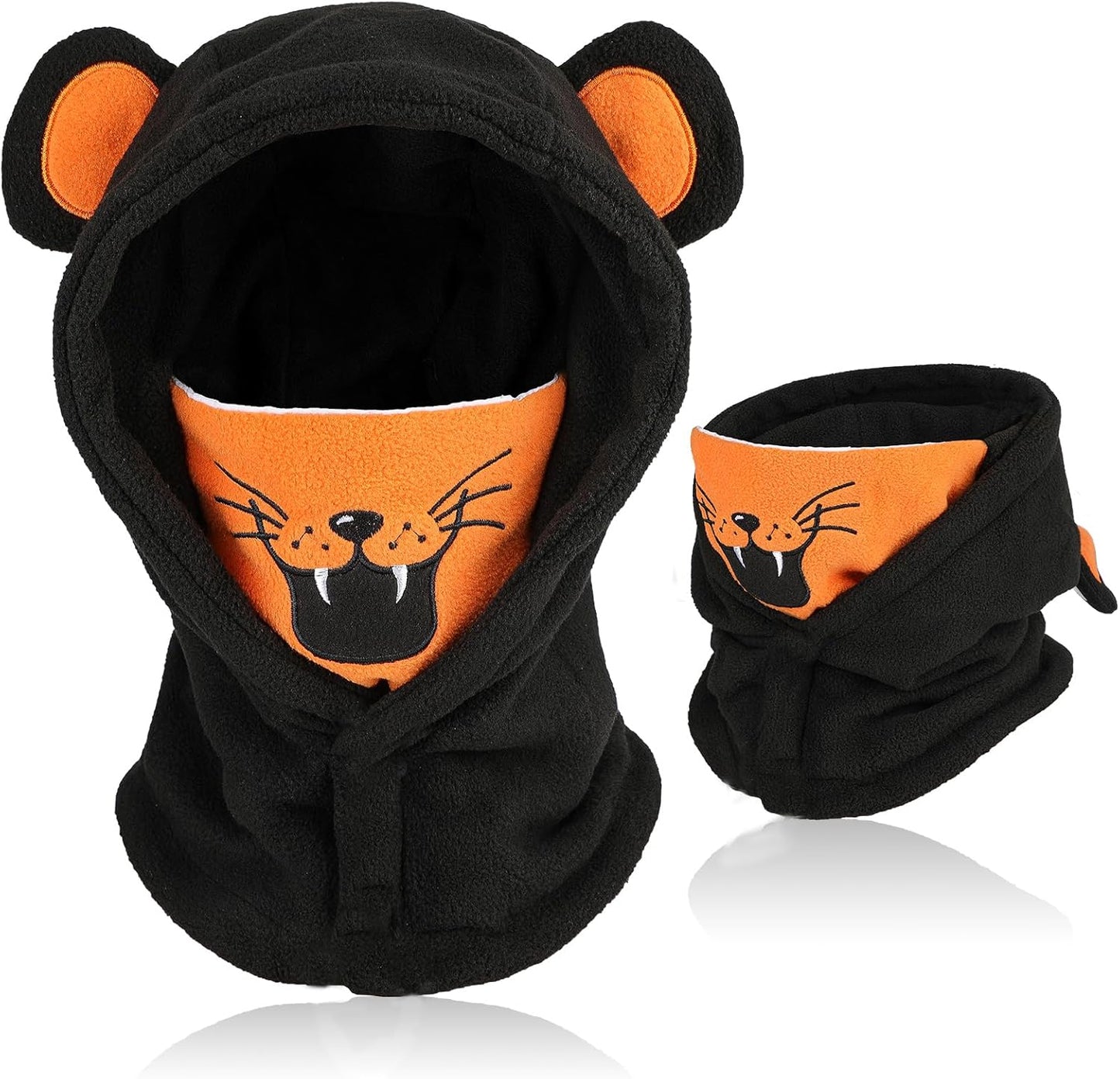 Children's Winter Thermal Fleece Balaclava 4-12 Years, Multifunctional Windproof Adjustable Face Mask, Ski Mask, Warm Hat, Balaclava, Neck Warmer Scarf for Boys and Girls, Outdoor Activities