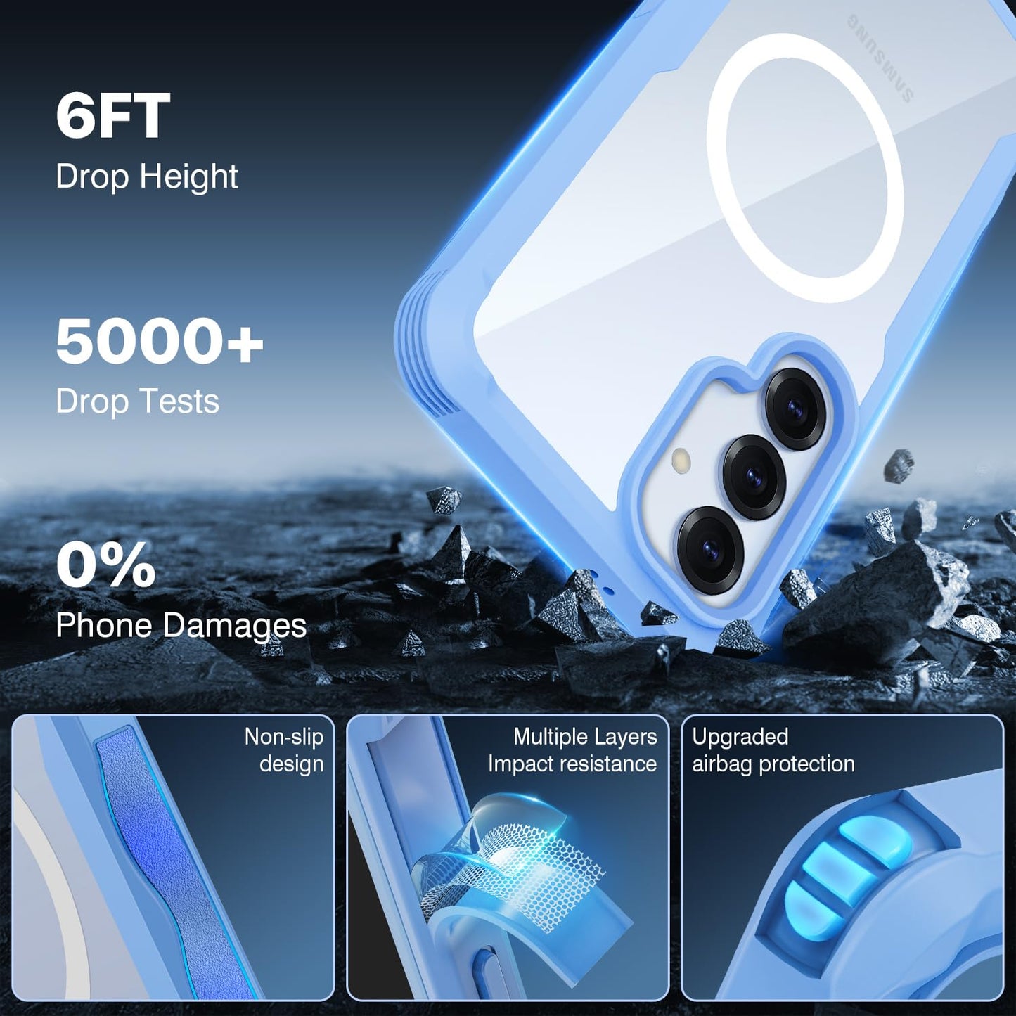 CENHUFO Privacy Screen Case for Samsung Galaxy S25 Ultra, Magnetic Mobile Phone Case with Built-in Privacy Tempered Glass Screen Protector and Camera Protection, 360 Degree Protective Case, Shockproof