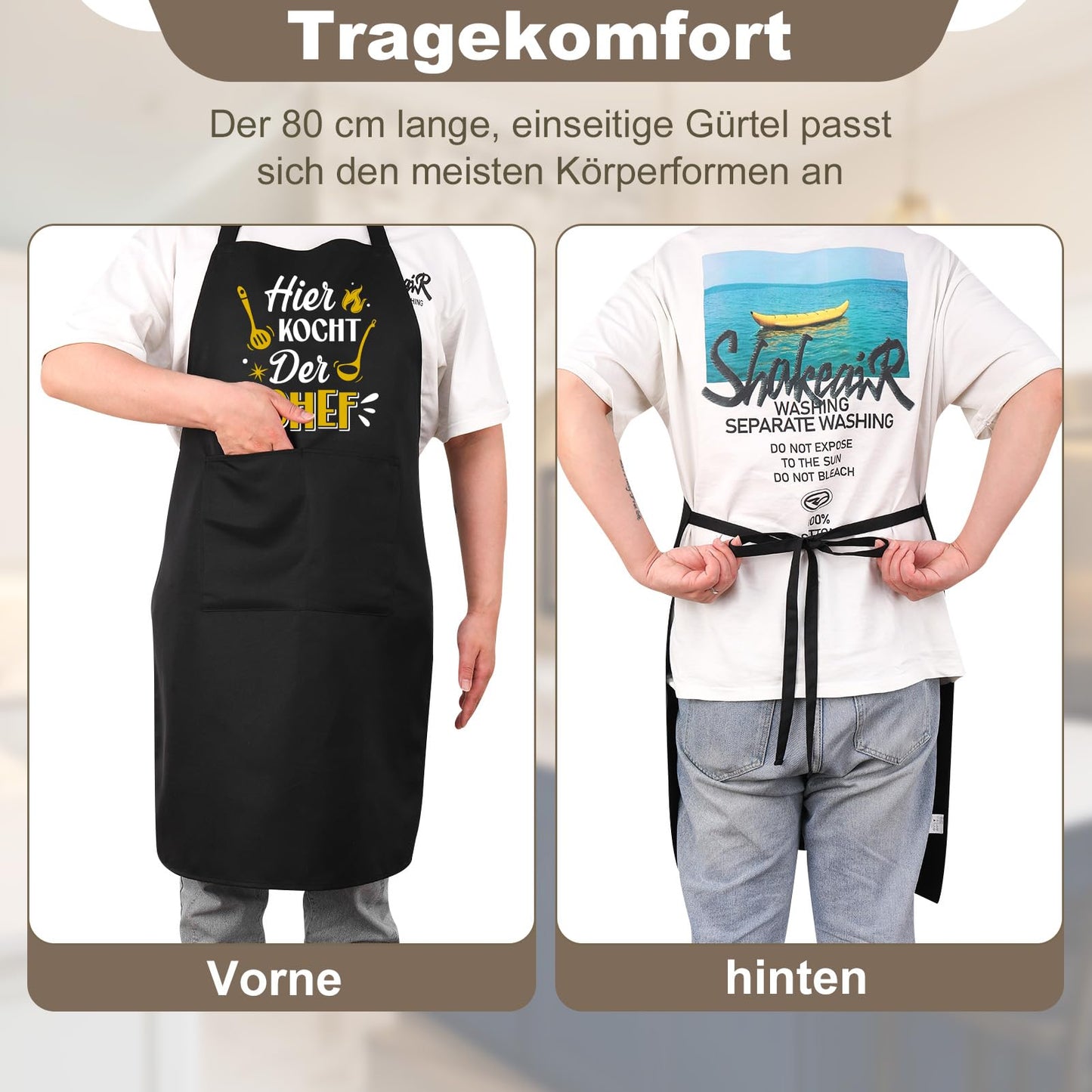 Lustige Kochschürze für Männer,Grillschürze Verstellbare Schürze