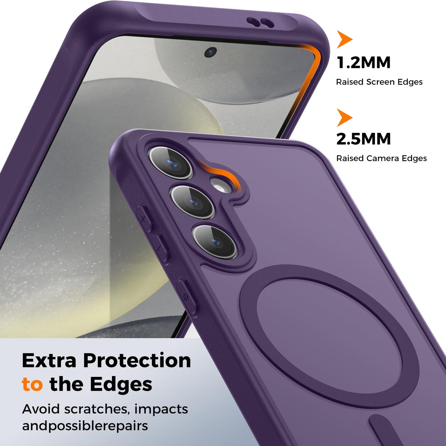 für Samsung Galaxy S25 Ultra Hülle für Magsafe, Magnetisch Handyhülle für S25 Ultra Hülle, Kameraschutz Stoßfeste Kratzfeste Durchscheinende Schutzhülle für Samsung S25 Ultra Case, Schwarz