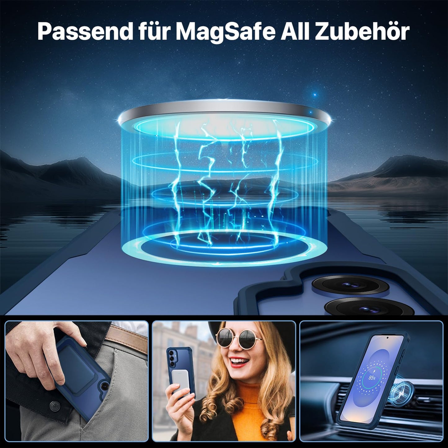 CENHUFO Privacy Screen Case for Samsung Galaxy S25 Ultra, Magnetic Mobile Phone Case with Built-in Privacy Tempered Glass Screen Protector and Camera Protection, 360 Degree Protective Case, Shockproof