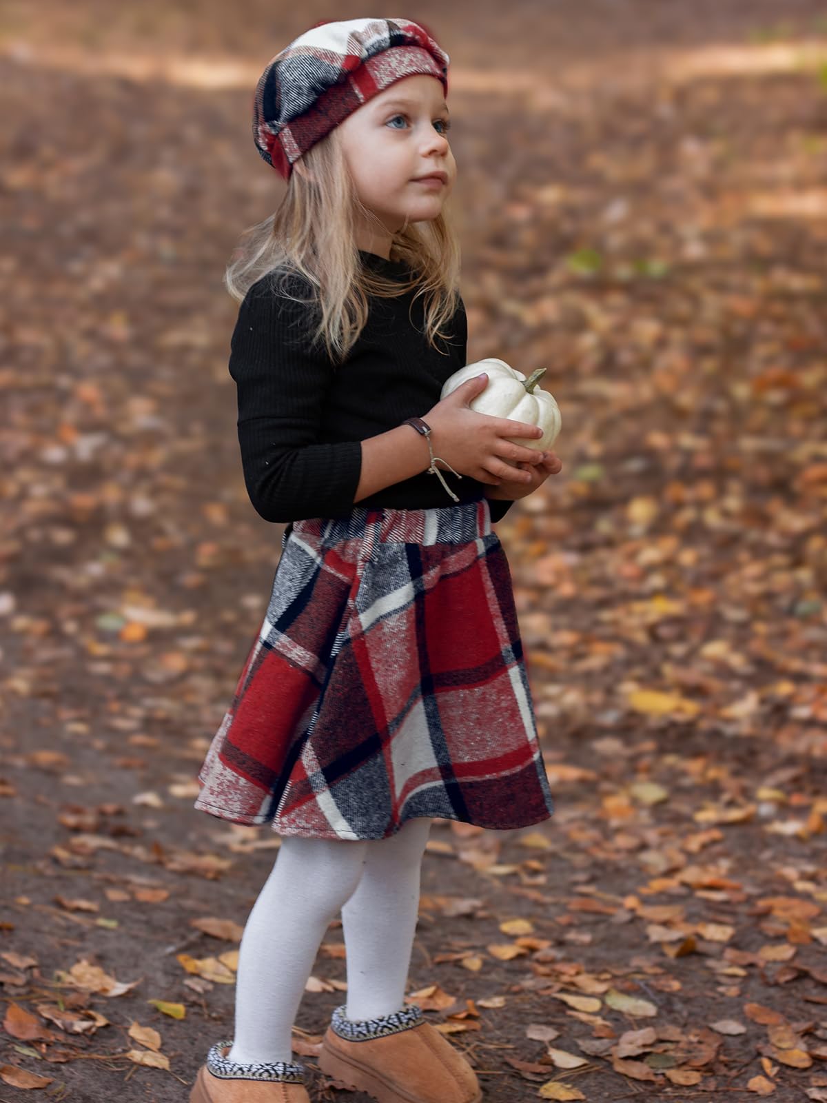 Miipat Toddler Girls Clothing Set Girls Outfits Set Long Sleeve Pullover Tops with Mini Skirt Sets Spring Autumn Baby Clothing Sets Girls Dresses