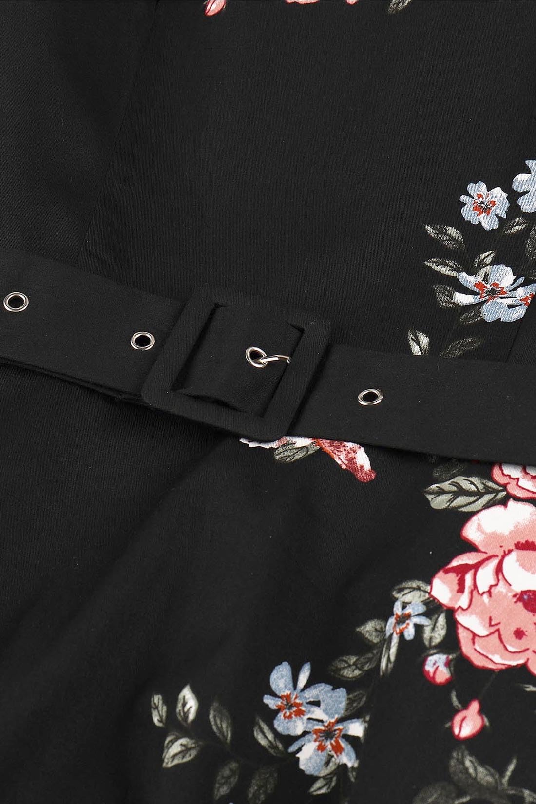 AXOE Damen Rockabilly Kleid 50er Jahre Vintage Festlich Elegant