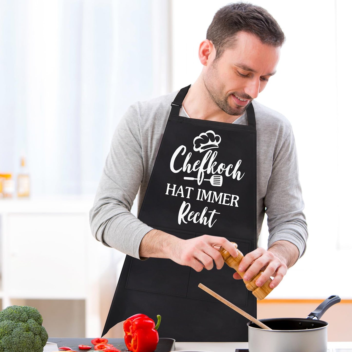 Lustige Kochschürze für Männer,Grillschürze Verstellbare Schürze