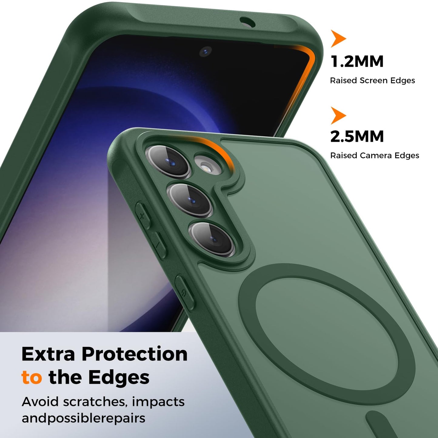 für Samsung Galaxy S25 Ultra Hülle für Magsafe, Magnetisch Handyhülle für S25 Ultra Hülle, Kameraschutz Stoßfeste Kratzfeste Durchscheinende Schutzhülle für Samsung S25 Ultra Case, Schwarz