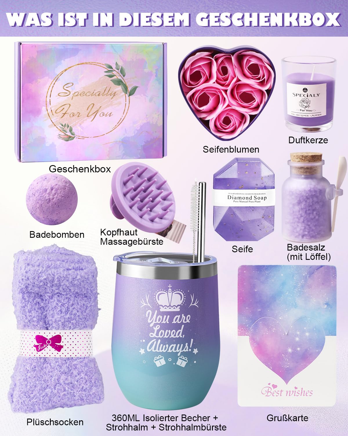 LIVEHITOP Geschenke für Frauen, Geschenk Freundin Geburtstag 10PCS