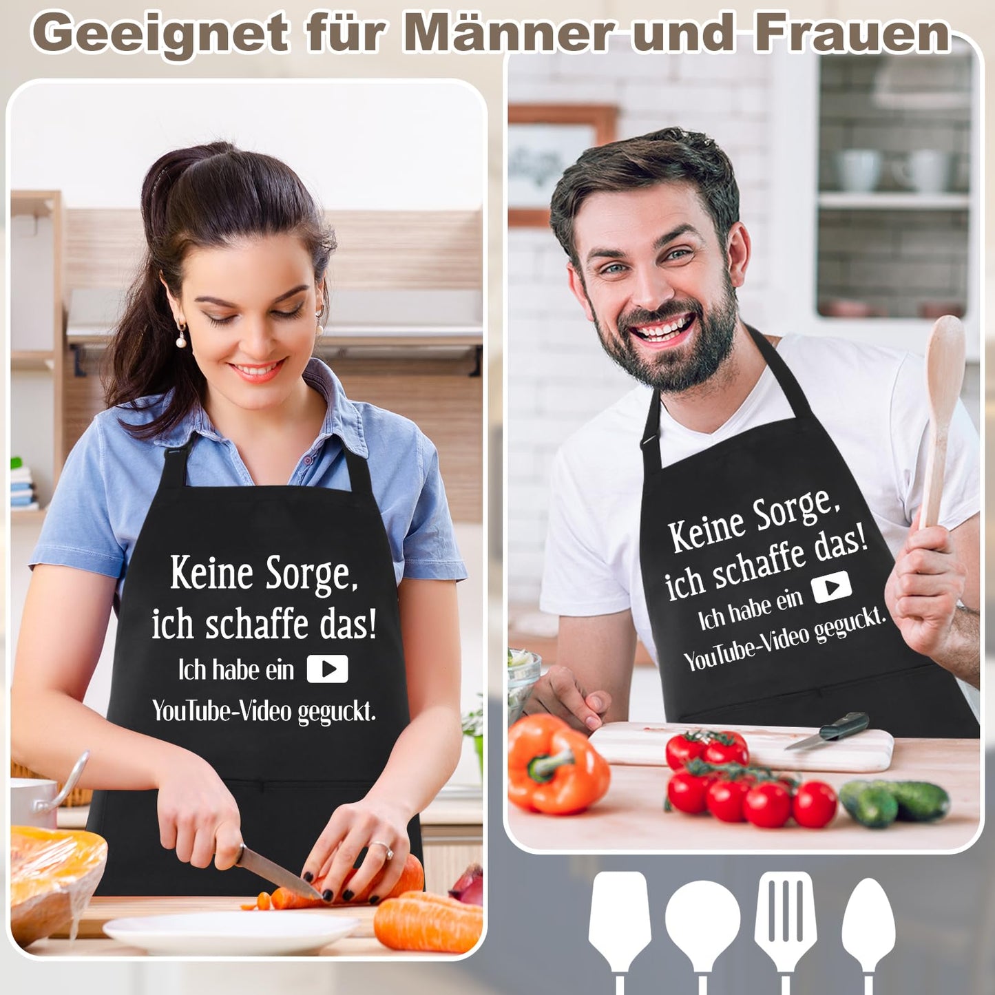 Lustige Kochschürze für Männer,Grillschürze Verstellbare Schürze