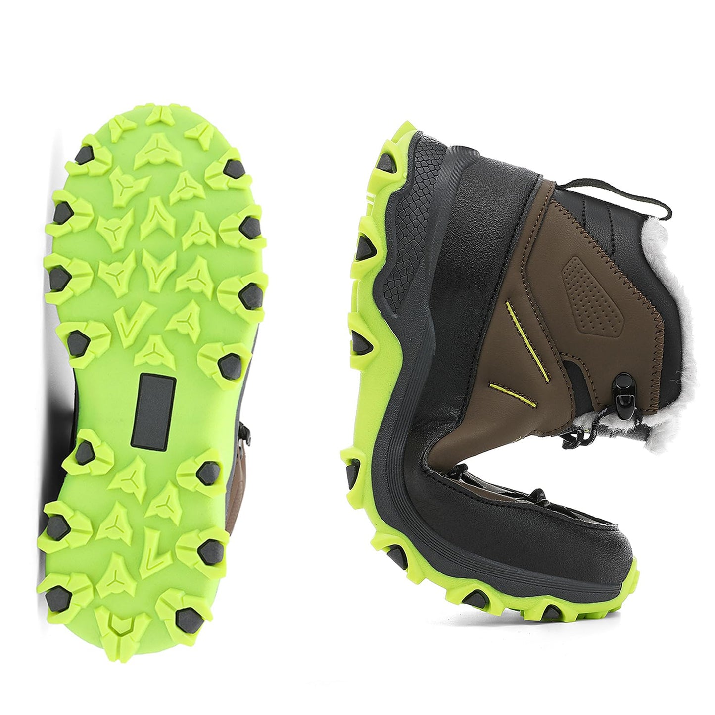 Children's Winter Boots Warm Lined Snow Boots Comfortable Waterproof Boys Girls Non-Slip Hiking Shoes Winter Shoes Size 29-38