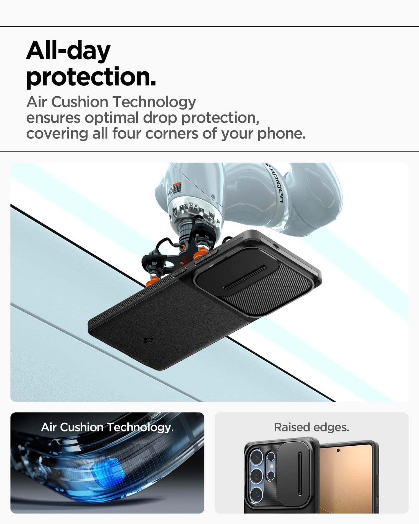 Spigen Optik Armor Case Compatible with Samsung Galaxy S25 Ultra - Black