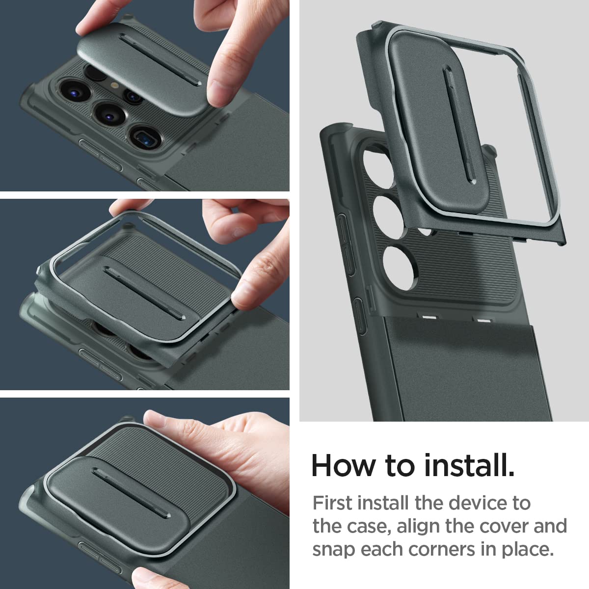 Spigen Optik Armor Case Compatible with Samsung Galaxy S25 Ultra - Black