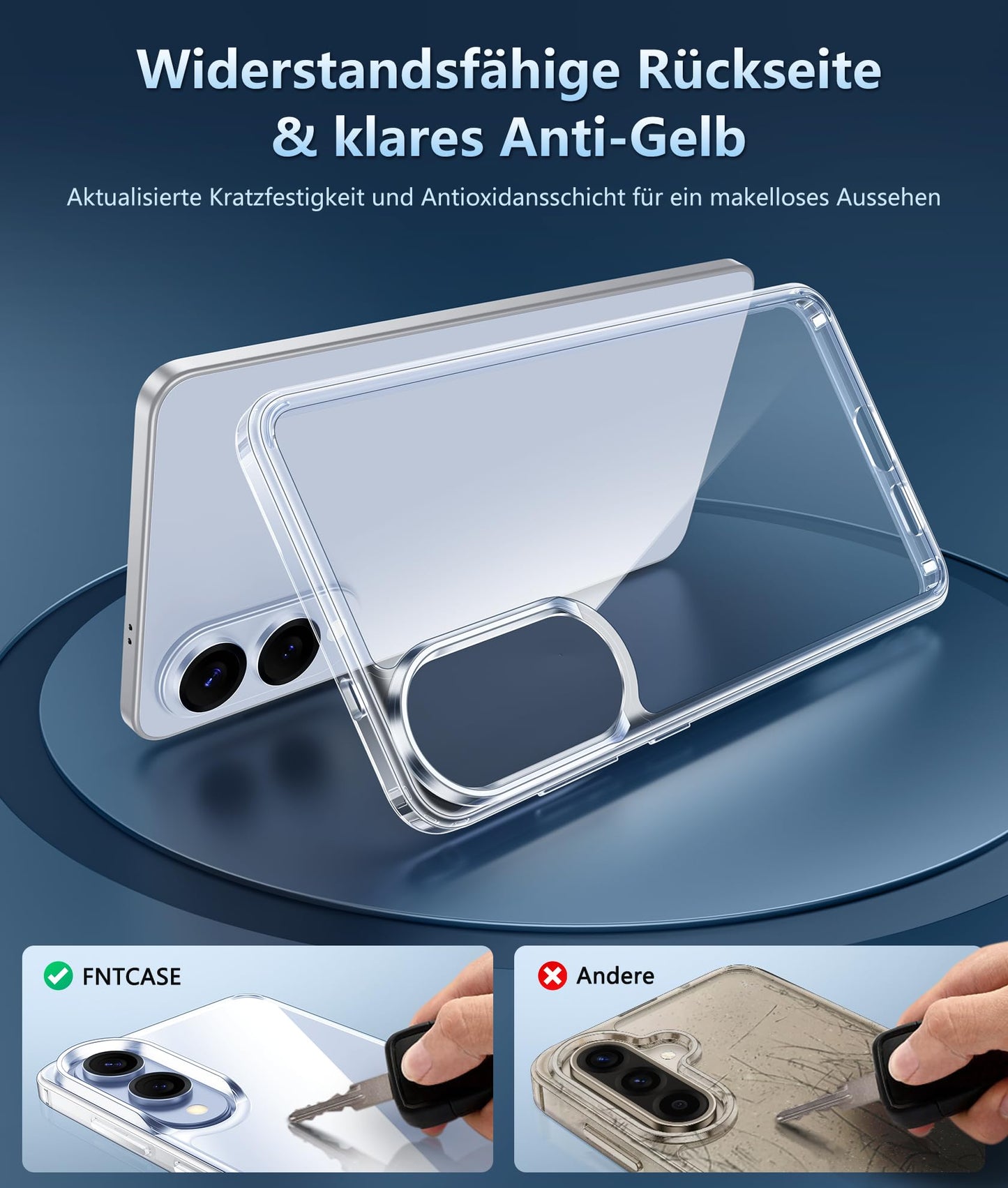 FNTCASE Case for Samsung Galaxy S25 Ultra 6.9 Inches, Military Drop Protection, Anti-Yellowing, Robust, Durable, Shockproof, Protective, Transparent, Clear