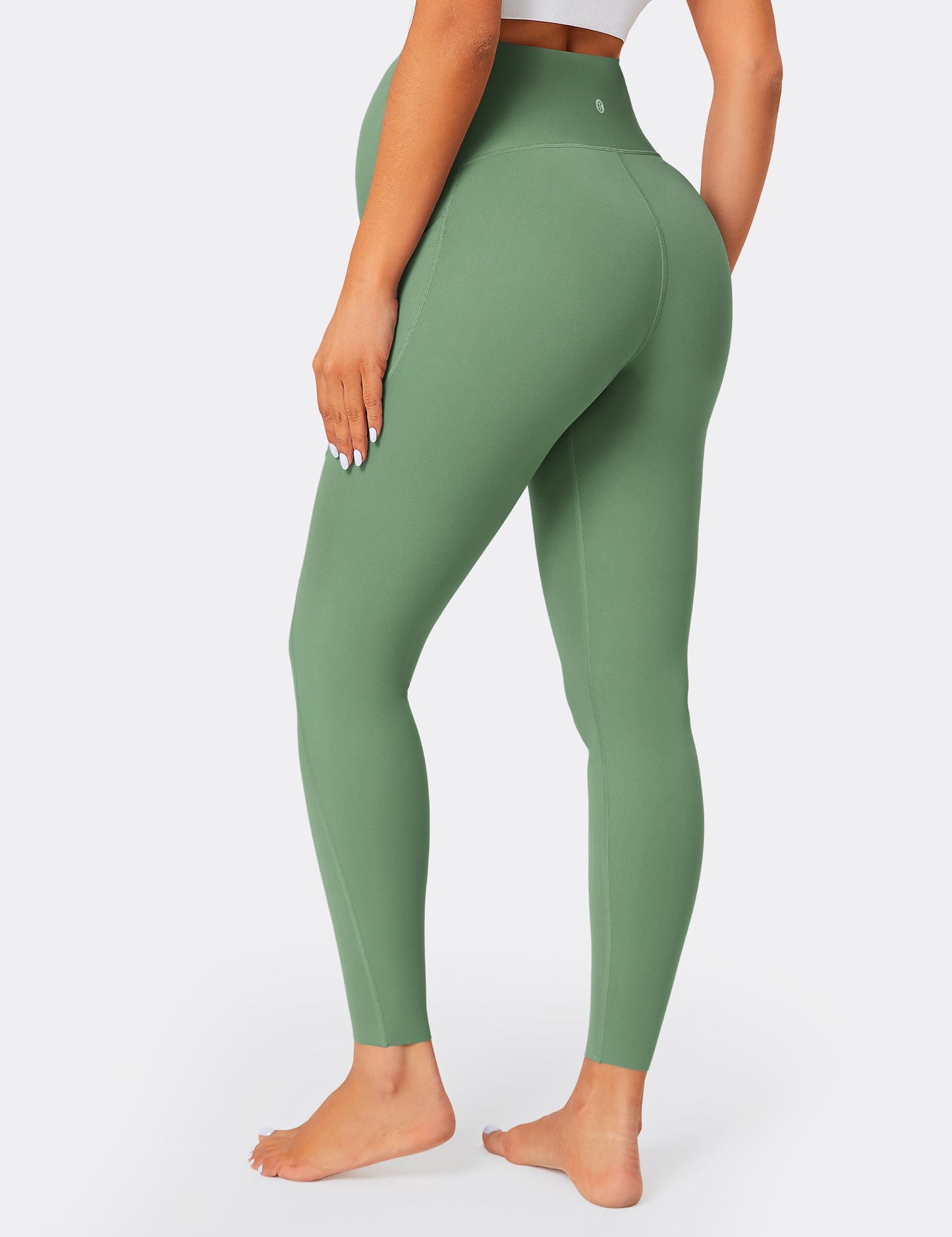 BAYDI Damen Umstandsleggings mit Taschen Blickdichte Lange Schwangerschaftsleggings High Waist Umstandshose Damen Weich elastisch Schwangerschaftshose