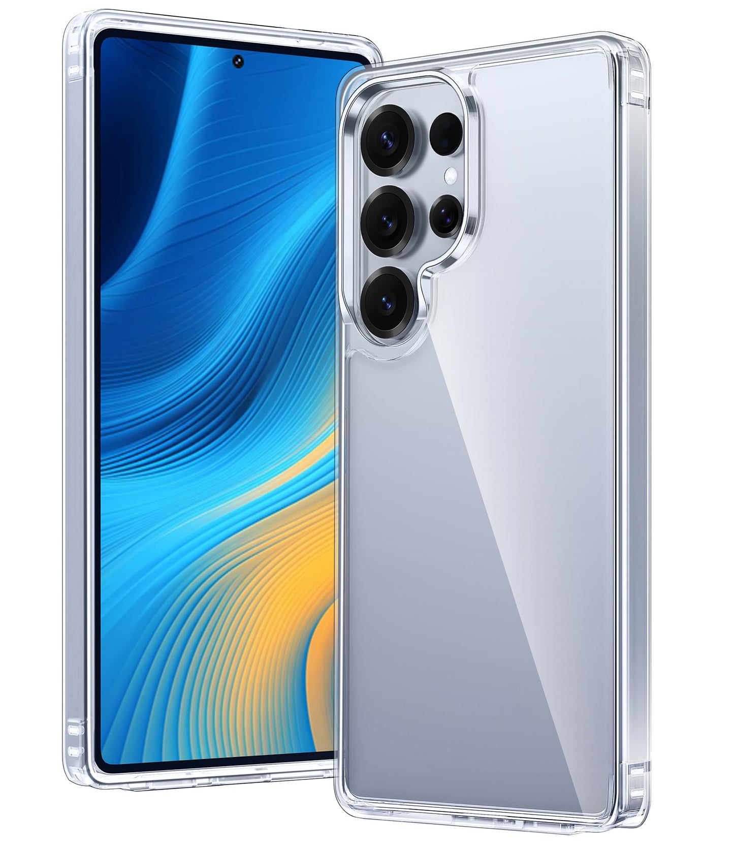 FNTCASE Case for Samsung Galaxy S25 Ultra 6.9 Inches, Military Drop Protection, Anti-Yellowing, Robust, Durable, Shockproof, Protective, Transparent, Clear