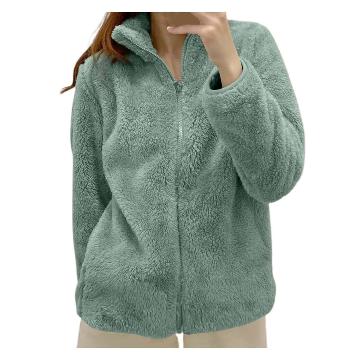 Teddyjacke Damen Winter Teddyfleece Jacke Winterjacke Thermal Warm Teddy Wintermantel Fleecejacke Flauschig Plüschjacke Outdoor Fleecemantel 2026