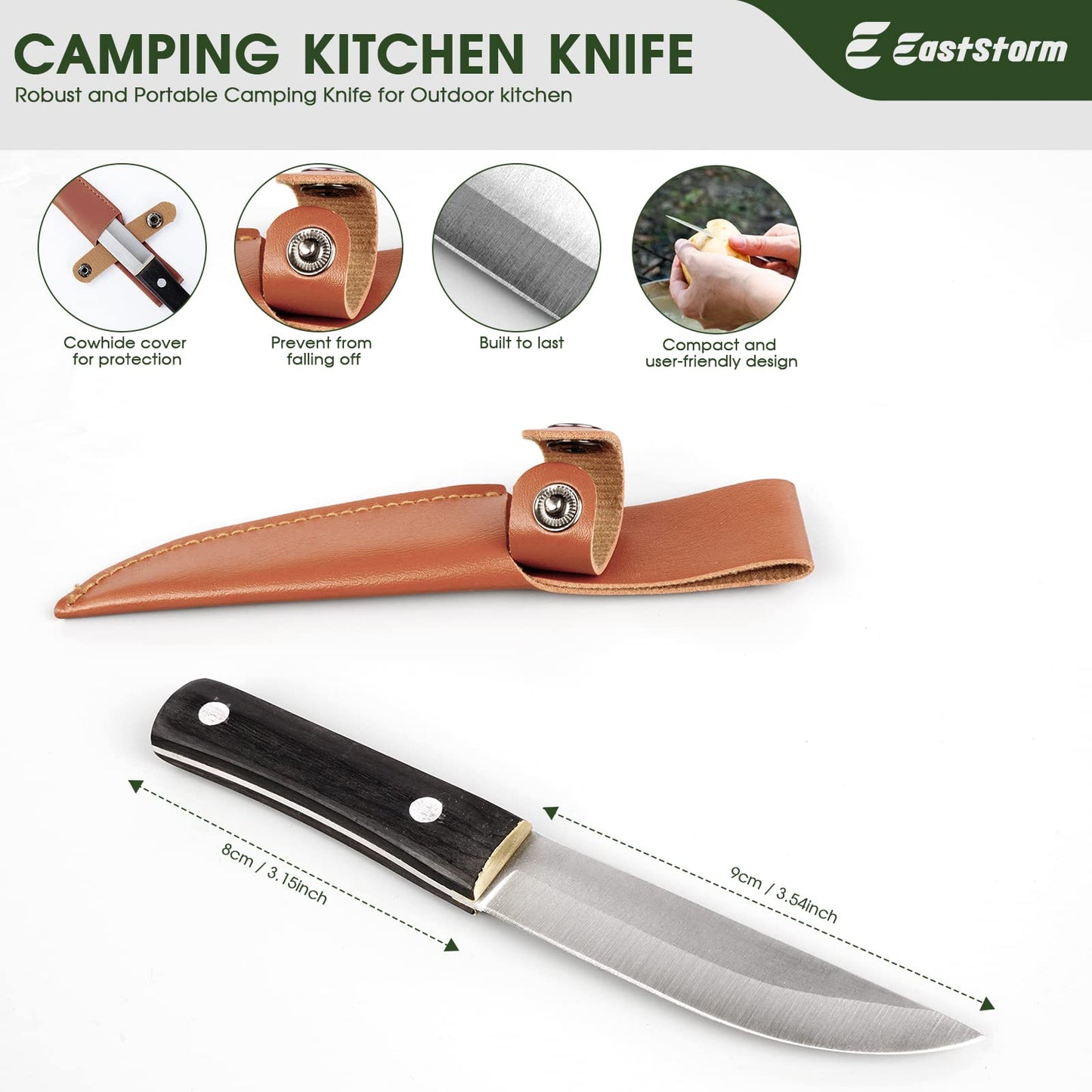 E EASTSTORM Camping Küchenhelfer Set mit Wasserdichter Tasche für Camping Kochgeschirr,Camping Geschirr,Klein und Tragbar,Geeignet für Outdoor,Wandern, Bergsteigen,Camping Set für Rucksäcke