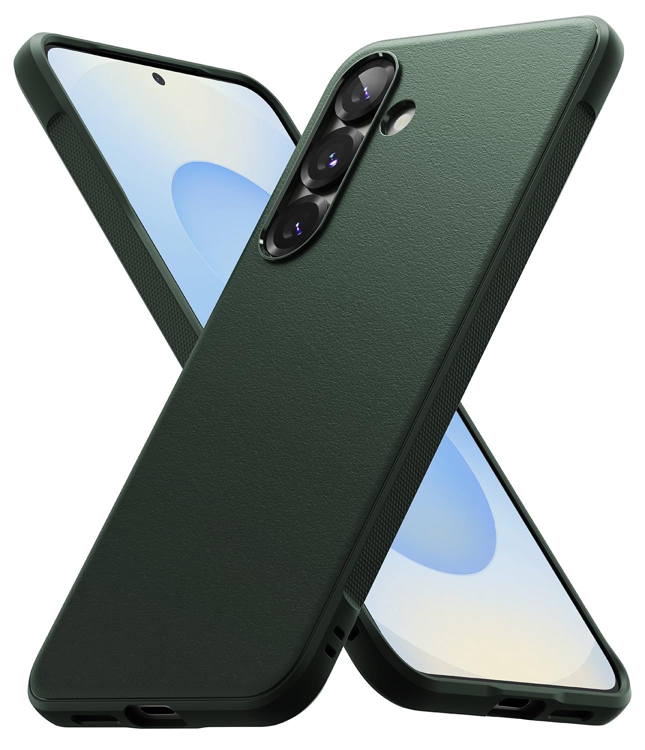 Ringke Onyx Case Compatible with Samsung Galaxy S25 Ultra, Firm Grip, Non-Slip Elegant Design, Perfect Fit, TPU Shockproof Scratch-Resistant Unique Texture Mobile Phone Case, Dark Green