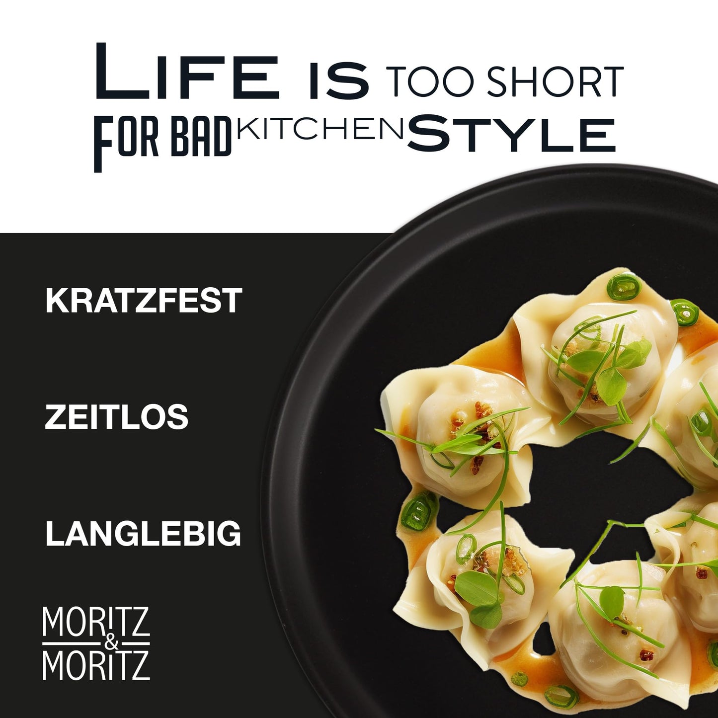 Moritz & Moritz NORDIC Geschirrset 6 Personen 18-teilig Taupe - Elegantes Teller Set aus hochwertigem Steinzeug - Geschirr Set aus 6x Dinnerteller, 6x Dessertteller, 6x Suppenteller