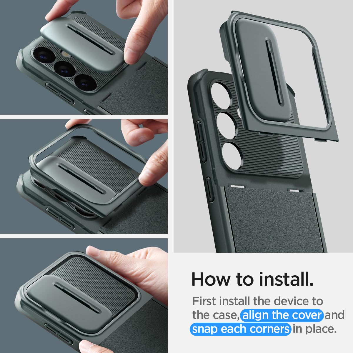 Spigen Optik Armor Case Compatible with Samsung Galaxy S25 Ultra - Black