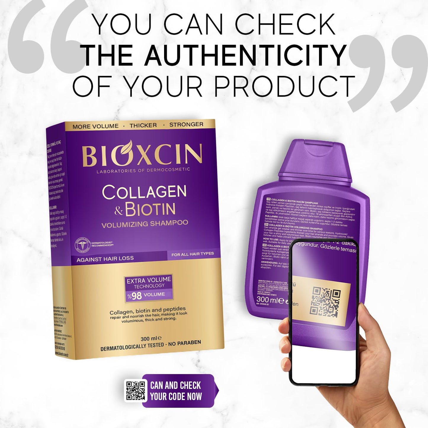 BIOXCIN Volume Shampoo Collagen Biotin 300 ml